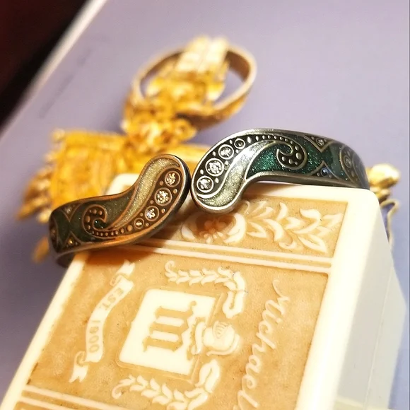 Pierre Bex Style Art Deco Revival Hinged Bangle Bracelet - Picture 8 of 8